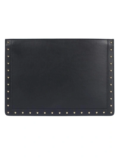 Balmain Stud-trimmed Clutch In Black