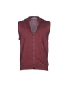 Gran Sasso Cardigan In Brick Red