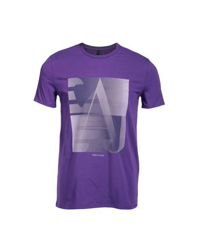 Armani Jeans T-shirt In Purple