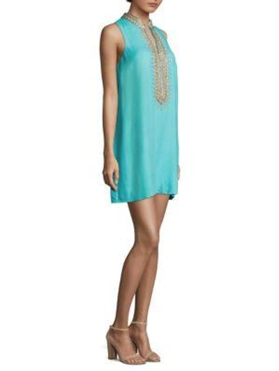 Lilly Pulitzer Jane Embroidered Shift Dress In Blue Ibiza