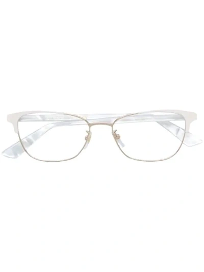 Gucci Cat Eye Frame Glasses In White