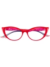 Face À Face Cat-eye Shaped Glasses In Red
