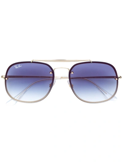 Ray Ban Ray-ban Aviator Style Gradient Lens Sunglasses - Metallic