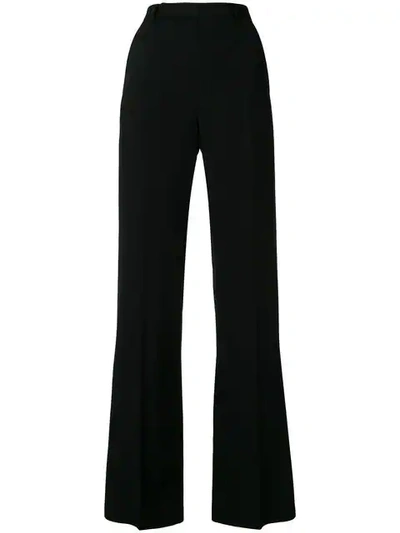 Rick Owens High-waisted Wide Leg Trousers In Black