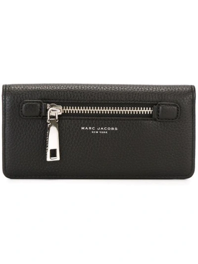 Marc Jacobs Gotham City Tomoko Open Face Wallet In Black/silver