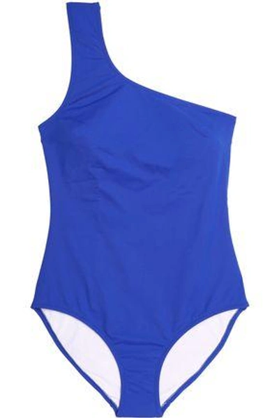 Iris & Ink Woman One-shoulder Swimsuit Cobalt Blue