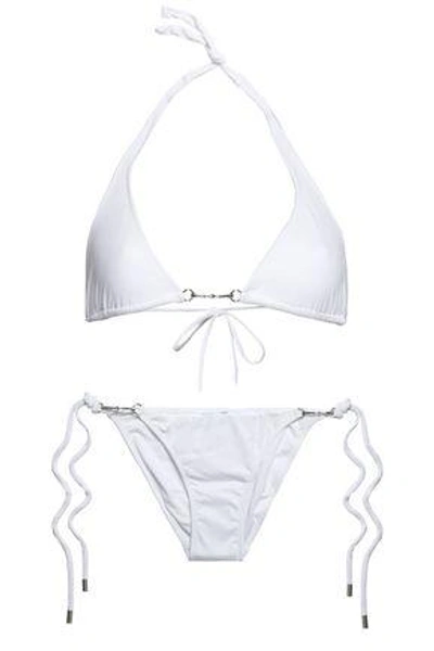 Melissa Odabash Woman Embellished Triangle Bikini White