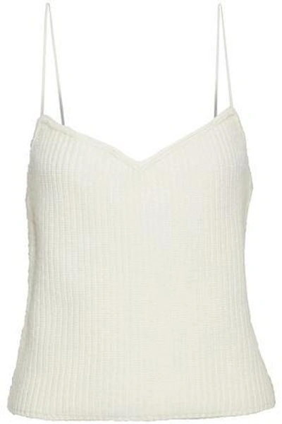 Theory Woman Ribbed Cashmere Camisole Ivory