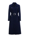 Atos Lombardini Overcoats In Dark Blue