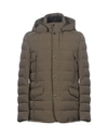 Moorer Down Jacket In Khaki