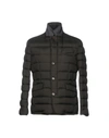 Moorer Down Jacket In Dark Brown