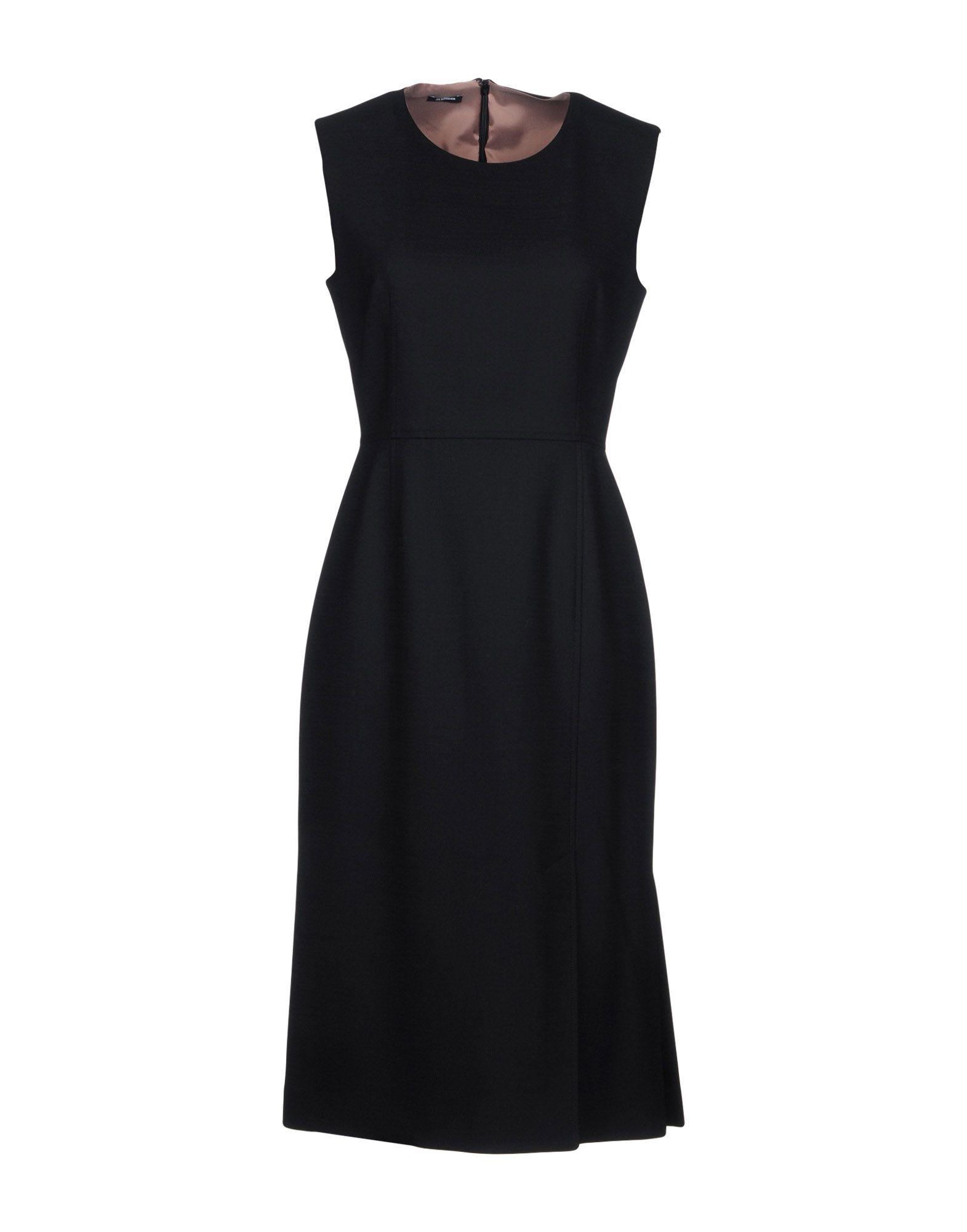 Jil Sander Knee-Length Dress In Black | ModeSens