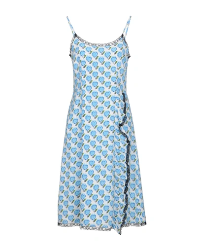 Prada Knee-length Dress In Sky Blue