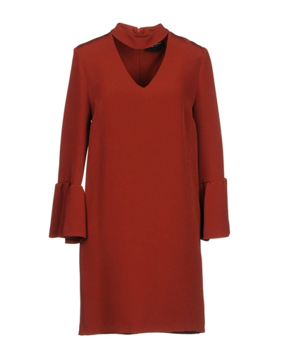Atos Lombardini Short Dresses In Brick Red