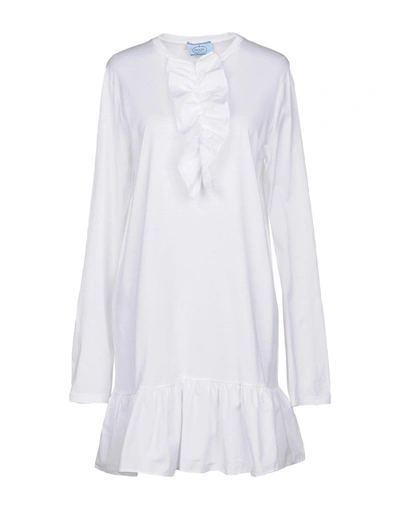 Prada Short Dress In White