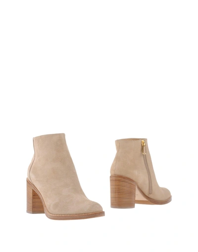 Paul Andrew Ankle Boots In Beige