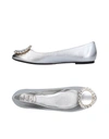 Roger Vivier Ballet Flats In Silver