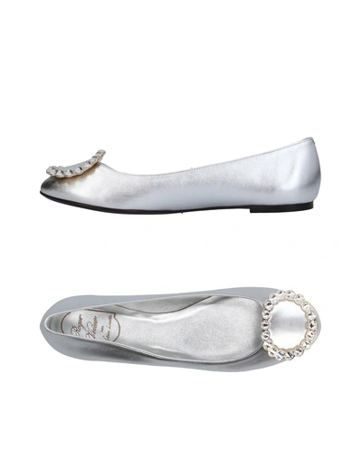 Roger Vivier Ballet Flats In Silver