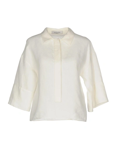 Valentino Linen Shirt In White