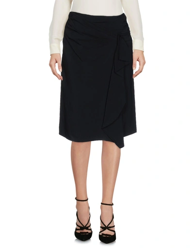 Red Valentino Knee Length Skirts In Black