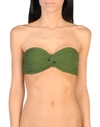 Norma Kamali Bikini Tops In Military Green