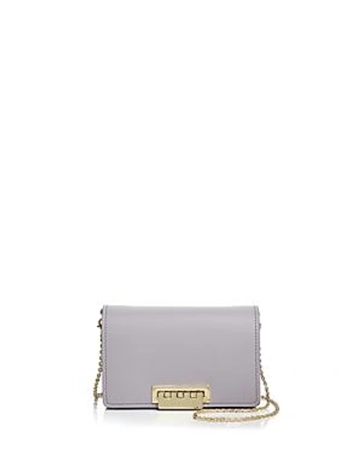 Zac Zac Posen Earthette Accordion Leather Crossbody In Purple/gold