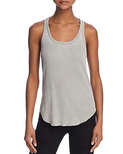 Chaser Lace-up Racerback Tank In Heather Gray