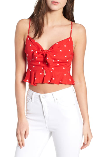 for love and lemons polka dot top