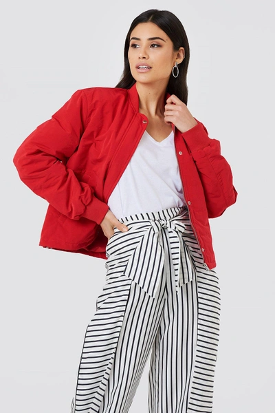 Filippa K Ryder Bomber Jacket Red In Rouge