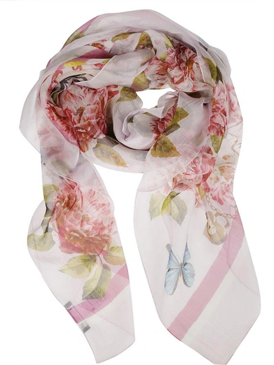 Dolce & Gabbana Floral Butterfly Locked Scarf
