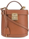 Mark Cross Benchley Saffiano-leather Shoulder Bag In Brown