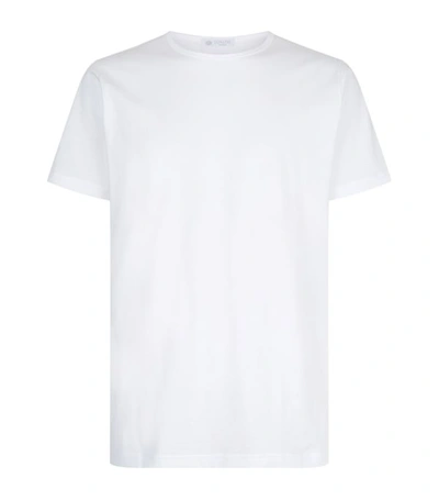 Sunspel Crew Neck Lounge Top In White