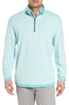 Tommy Bahama Sea Glass Reversible Quarter Zip Pullover In Castaway Green