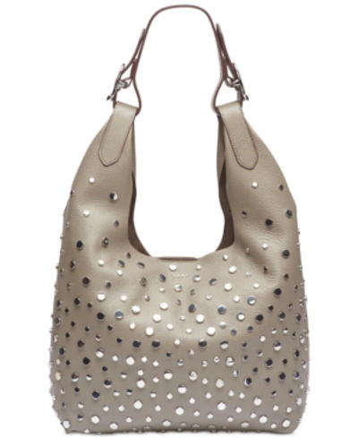 Dkny Wes Medium Hobo, Created For Macy's In Clay (w/ Silver Studs)