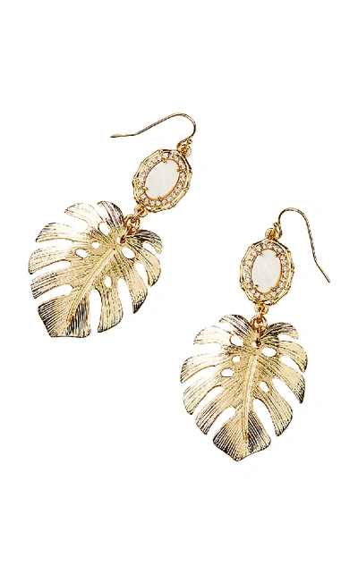 Lilly Pulitzer Palm Earring In Gold Metallic