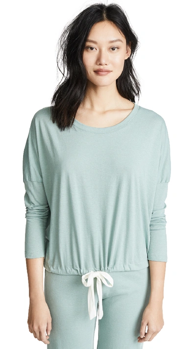 Eberjey Heather Slouchy Tee In Moss