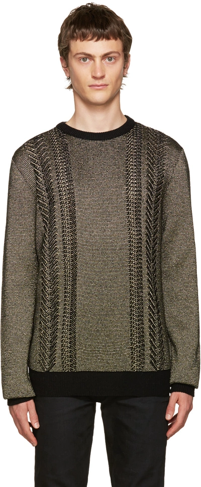 Balmain Gold Crewneck Sweater | ModeSens