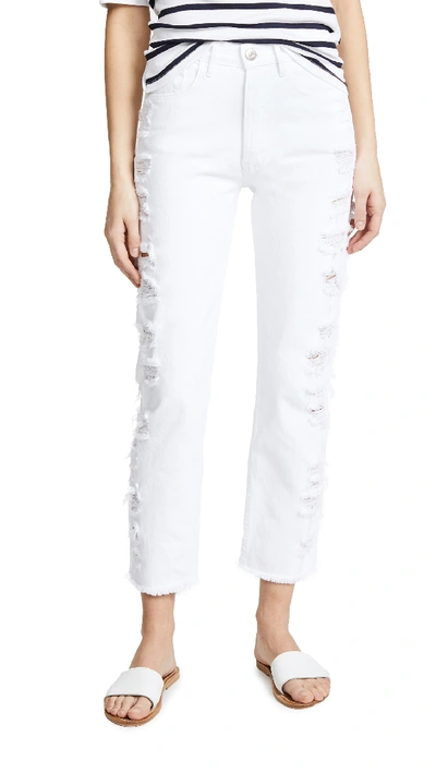 3x1 W3 Higher Ground  Cropped Jeans In Lace