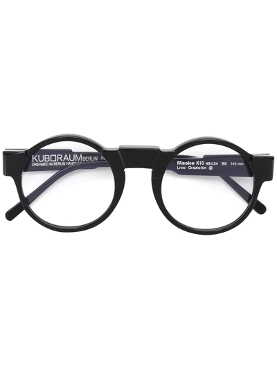 Kuboraum K10 Round Frame Glasses In Black