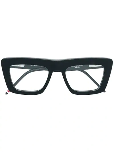 Thom Browne Square Glasses In Black