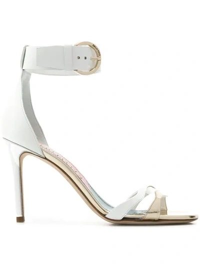 Emilio Pucci Mixed-metal Strappy Sandals In White