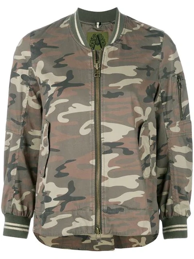Alessandra Chamonix Camouflage Fitted Jacket - Green