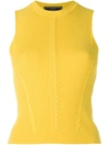 Versace Fitted Sleeveless Jumper - Yellow
