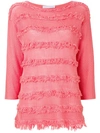 Fabiana Filippi Frayed Stripe Sweater - Pink