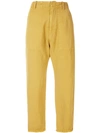 Nili Lotan Frayed Hem Luna Trousers In Yellow