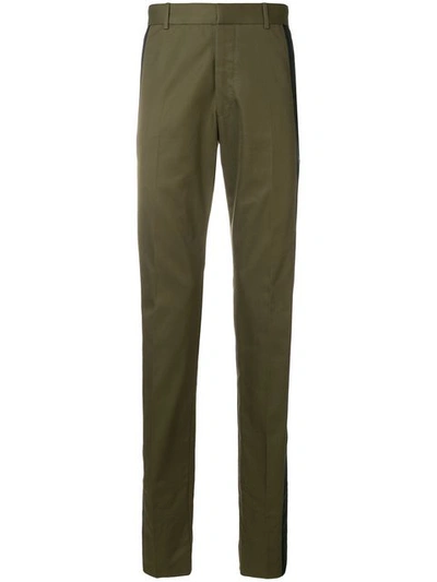 Alexander Mcqueen Side Stripe Trousers - Green