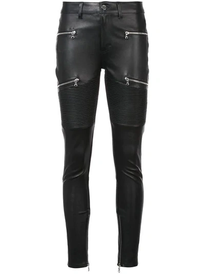 Amiri Lx! Skinny Leather Trousers - Black