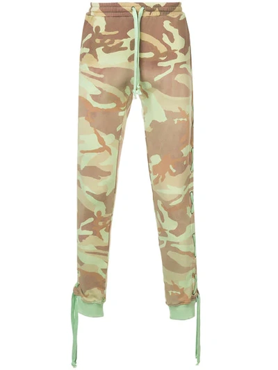 Faith Connexion Camouflage Print Track Pants In Green