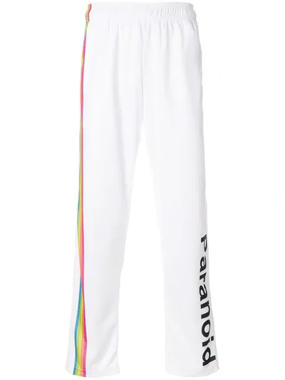 Omc Polaroid Striped Track Trousers In White