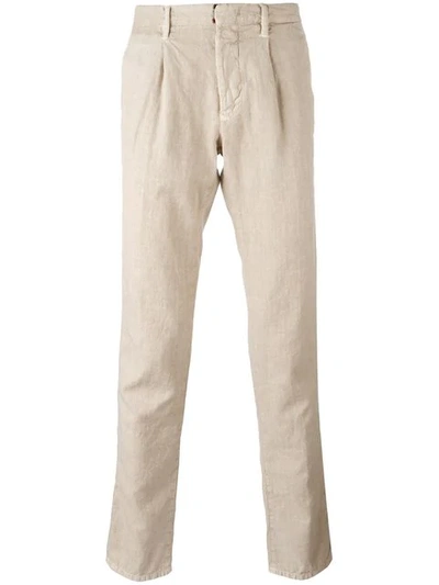 Incotex Pleat Detail Tapered Trousers